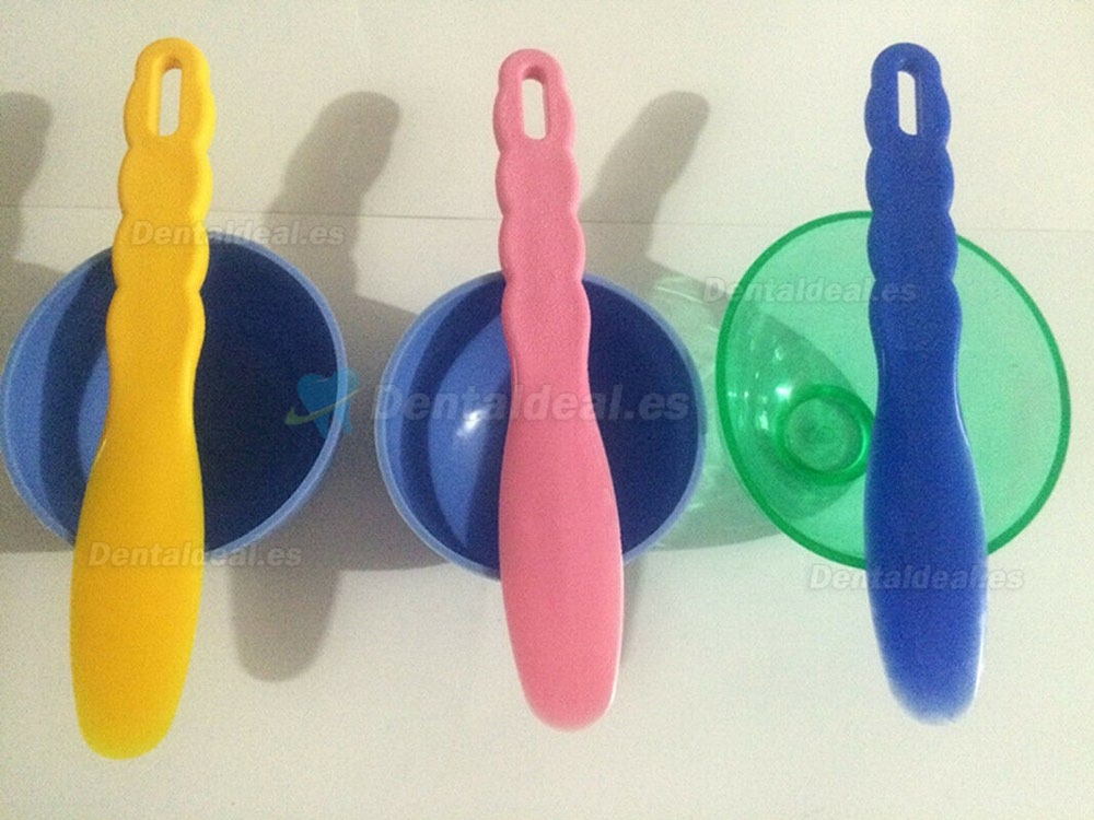 3Pcs cuencos flexibles de goma de alginato + espátulas para mezclar colores