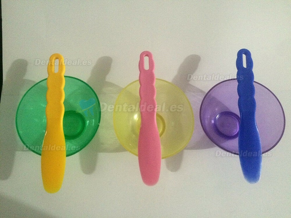 3Pcs cuencos flexibles de goma de alginato + espátulas para mezclar colores