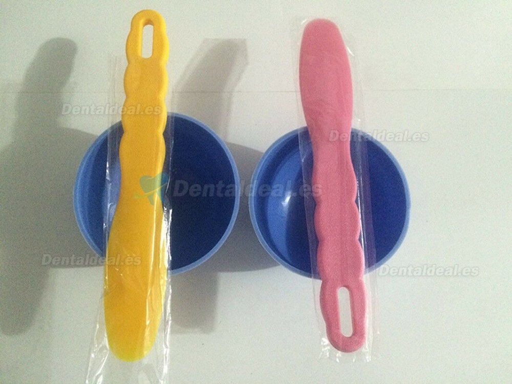 3Pcs cuencos flexibles de goma de alginato + espátulas para mezclar colores