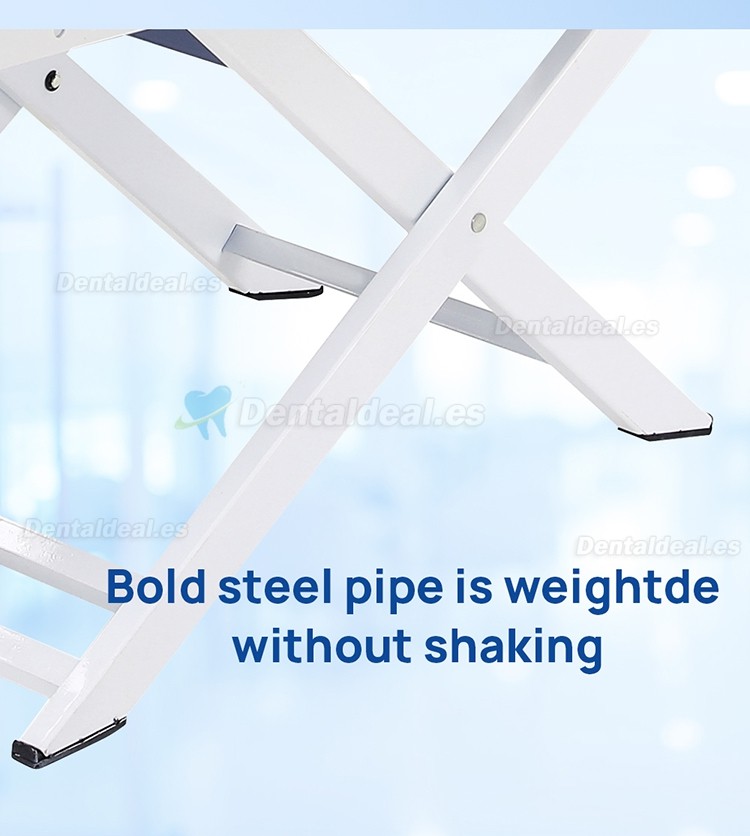 Silla Dental Port&aacute;til Plegable para Dentista con Luz LED y Bandeja