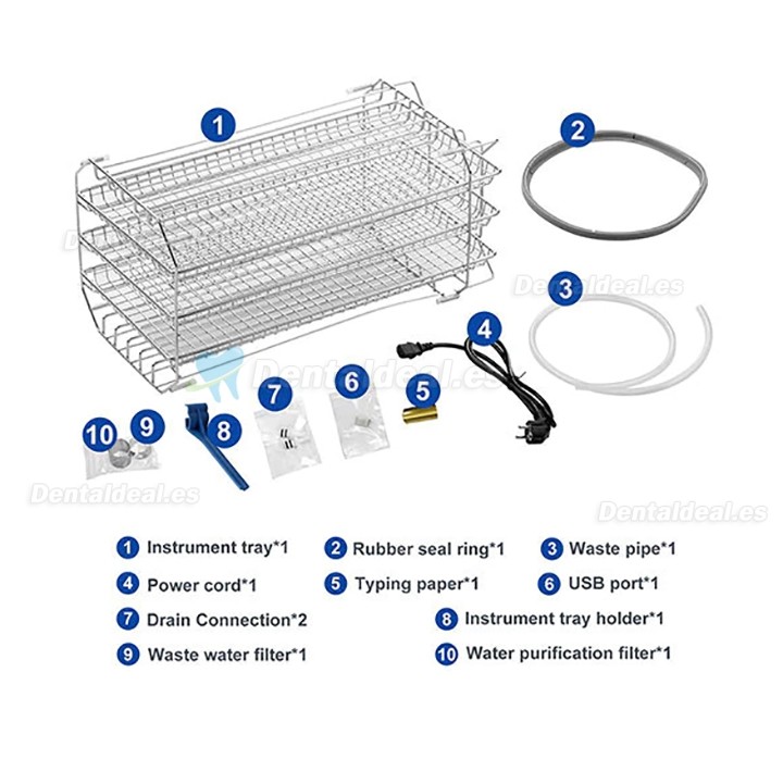 Fomos Foster Plus 17L/22L Esterilizador de vapor dental autoclave clase B con impresora