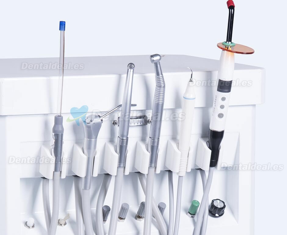 GREELOY GU-P209 Unidad de Parto dental Carro Móvil Compresor de Aire Autónomo + Escalador + Lámpara de Fotocurado LED