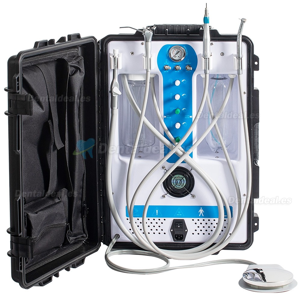 Greeloy® GU-P204S Unidad portátil de la turbina dental con compresor de aire de succión