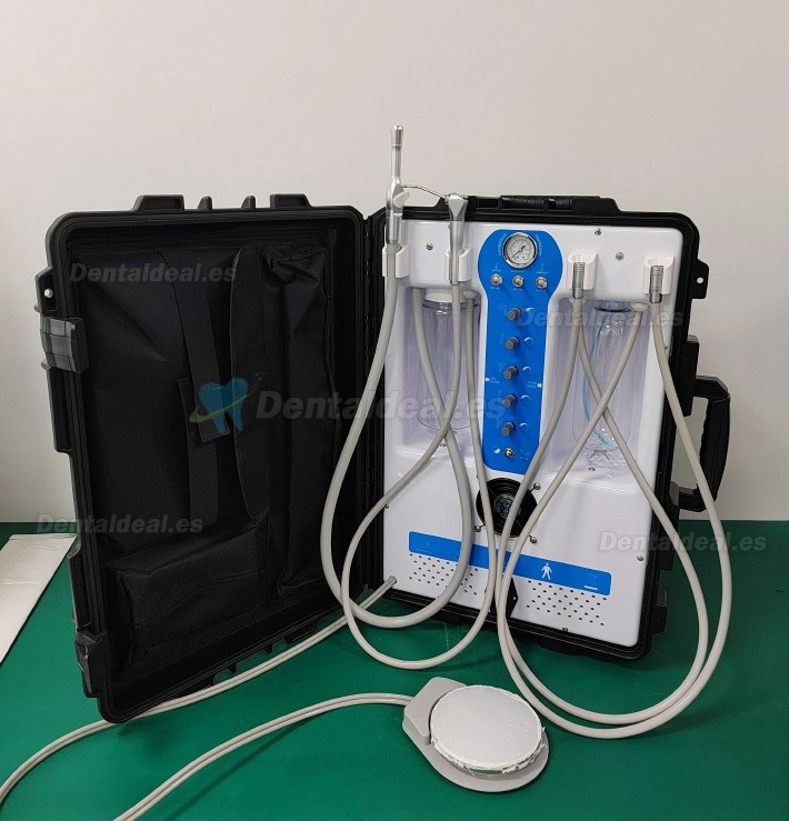 Greeloy® GU-P204s Unidad portátil de la turbina dental con compresor de aire de succión
