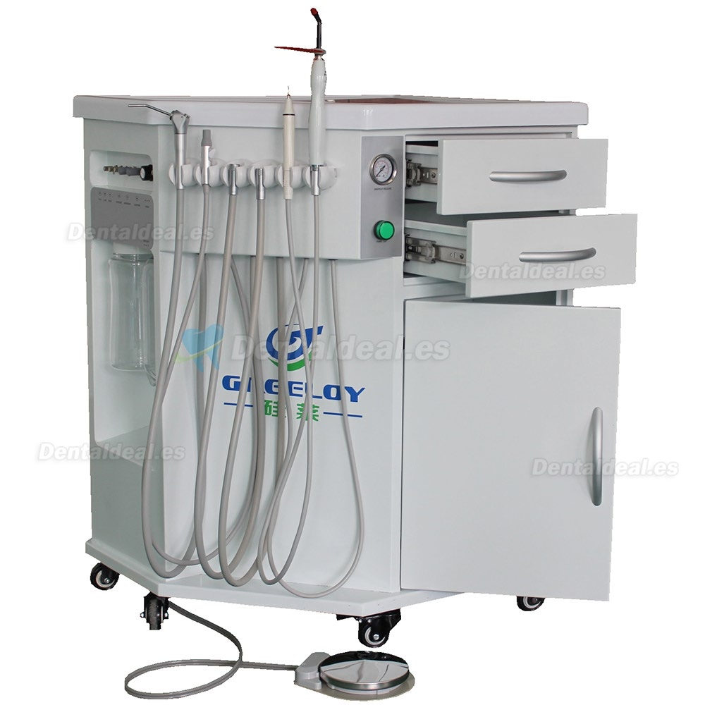 GREELOY® GU-P212 Sistema de Entrega Dental Móvil (Fotopolimerizador + Escalador + Triplex Syring)