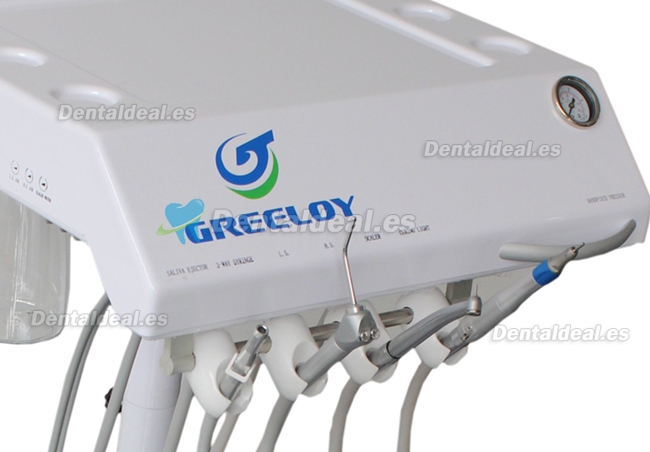 Greeloy® Unidad de Carro Dental Portátil Móvil con Jeringa Triplex GU-P301