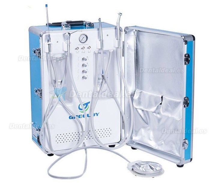 Greeloy® GU-P204S Unidad portátil de la turbina dental con compresor de aire de succión