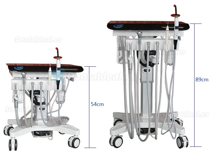 Greeloy GU-P302S Sistema de tratamiento de unidad de carro de entrega dental móvil portátil ajustable