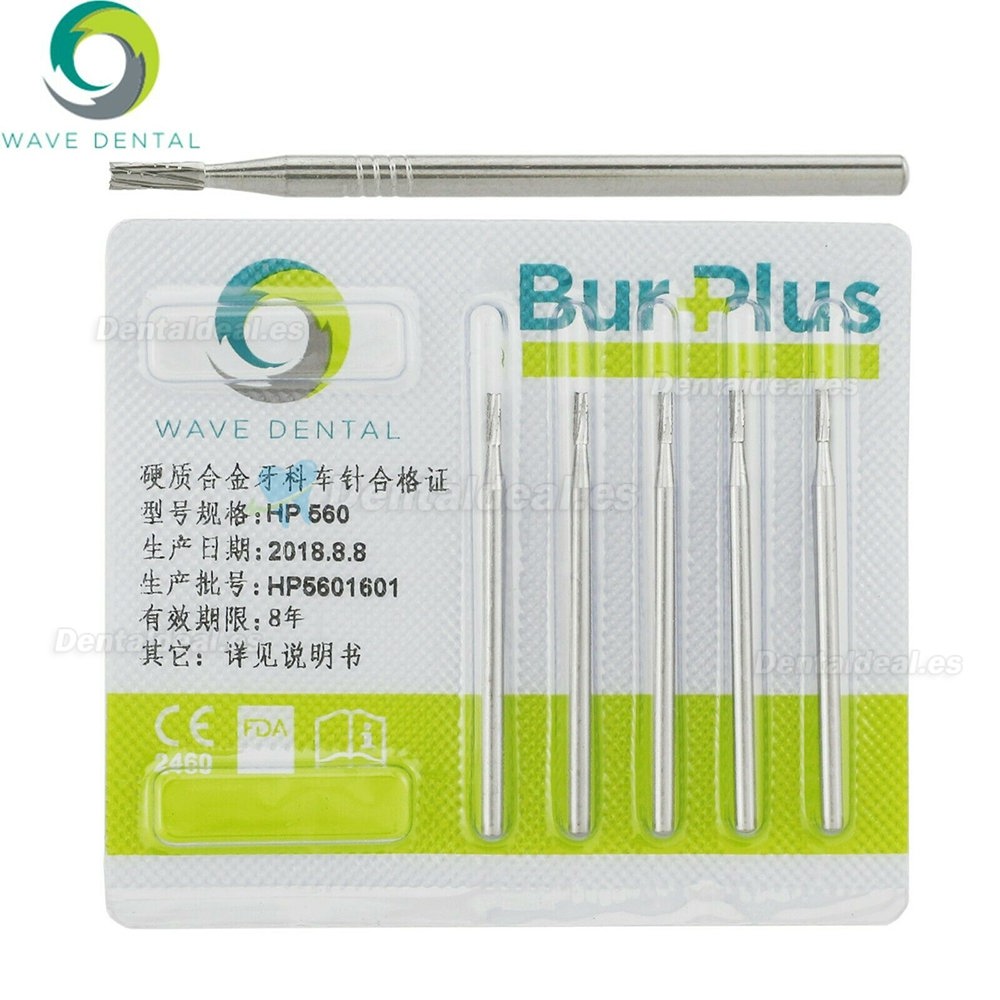 10Pcs HP 560 Bur Dental Carbide Straight Fissure Cross Cut Burs