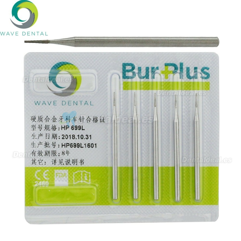 Dental 699L Carbide Taper Fissure Cross Cut Burs