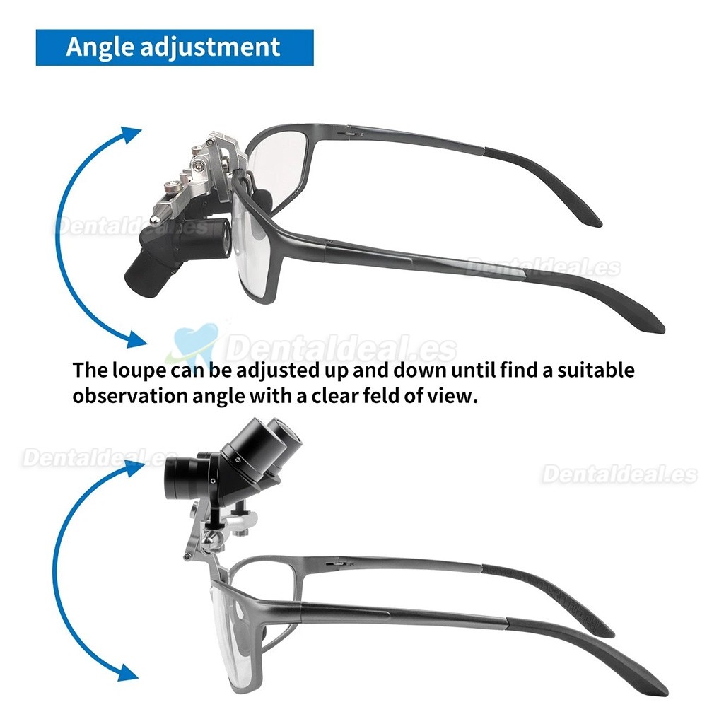 Lupa Dental Quir&uacute;rgica Ergon&oacute;mica Flip-Up 4.0X 5.0X 6.0X 350-450 mm