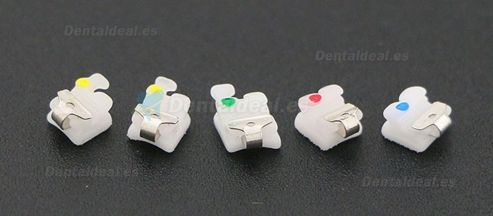 Hubit Corea Dental Ortodoncia autoligado Brackets de cerámica Roth 022 345 ganchos