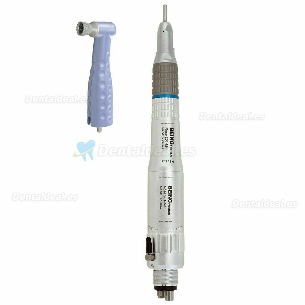 BEING Pieza de Mano Profiláctica de Higiene Dental Aire Motor 4 Agujeros+ Pieza de Mano Recta Kit