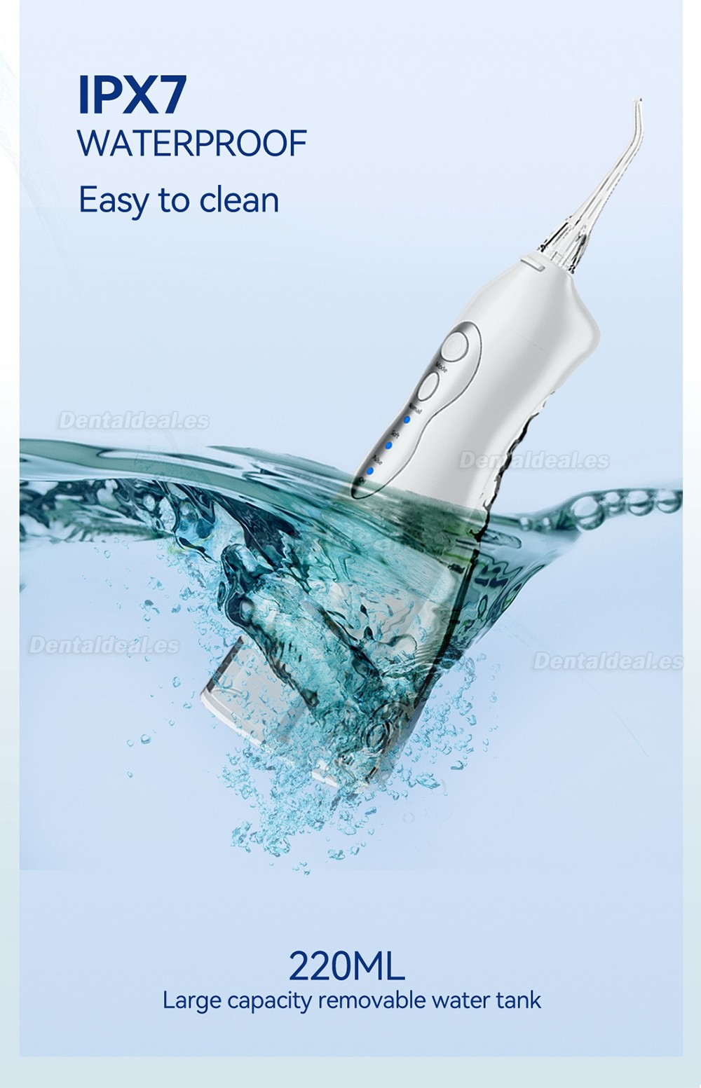 Oral Irrigador de Agua Flosser USB Recargable Impermeable Portátil