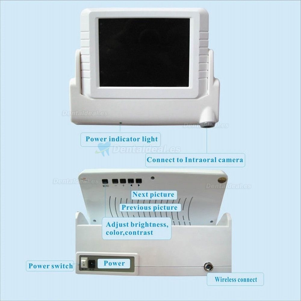 Cámara intraoral alambrica dental CMOS con tarjeta SD Monitor de video LCD de 8 pulgadas M-868A