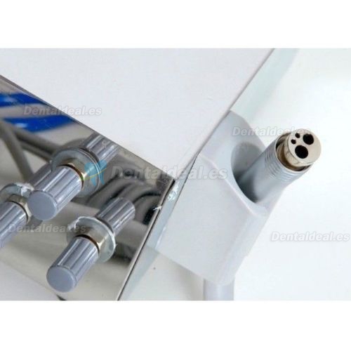 Unidad Dental turbina portátil Compresor de aire de 3 vías Jeringa 4 Agujero