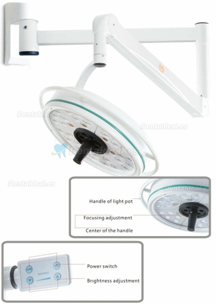 KWS KD-2036D-1 108W Lámpara cialitica dental de pared lámpara quirúrgica sin sombras Luz para examen médico