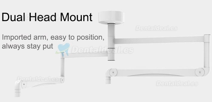 KWS KD-2072B-2 216W Two Headed Ceiling LED Surgical Exam Light Shadowless Lamp