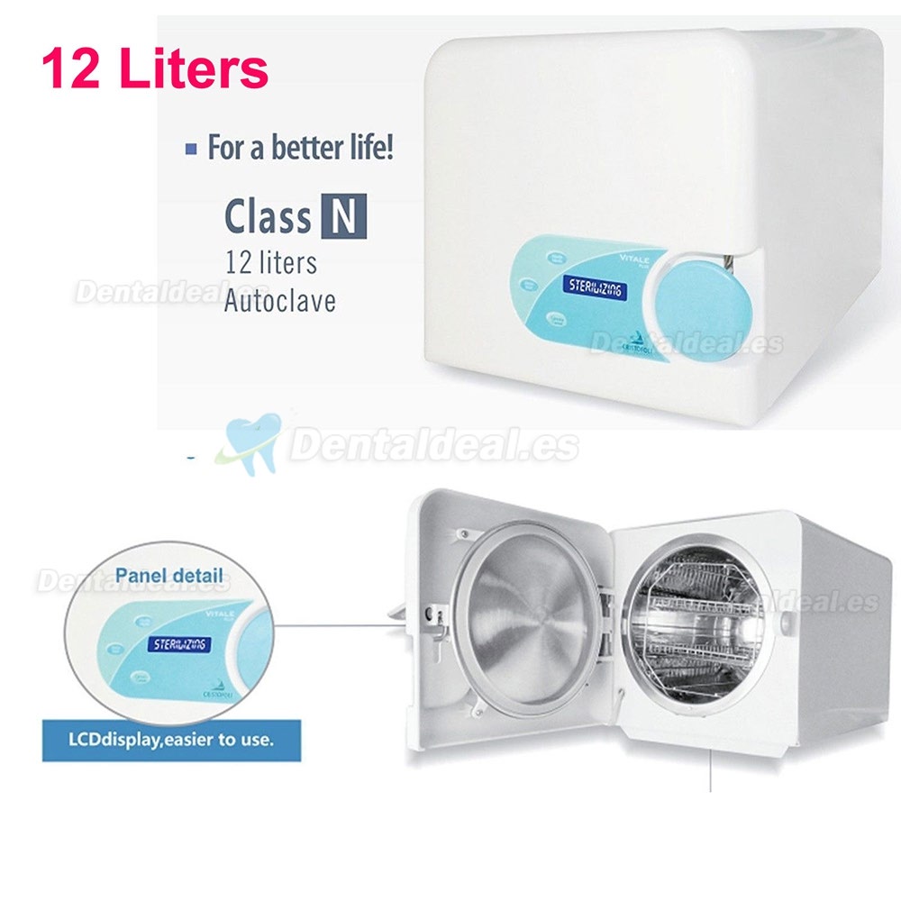 HISHINE® 12L Autoclave Sterilizer Esterilización Vapor de Vacío Clase N