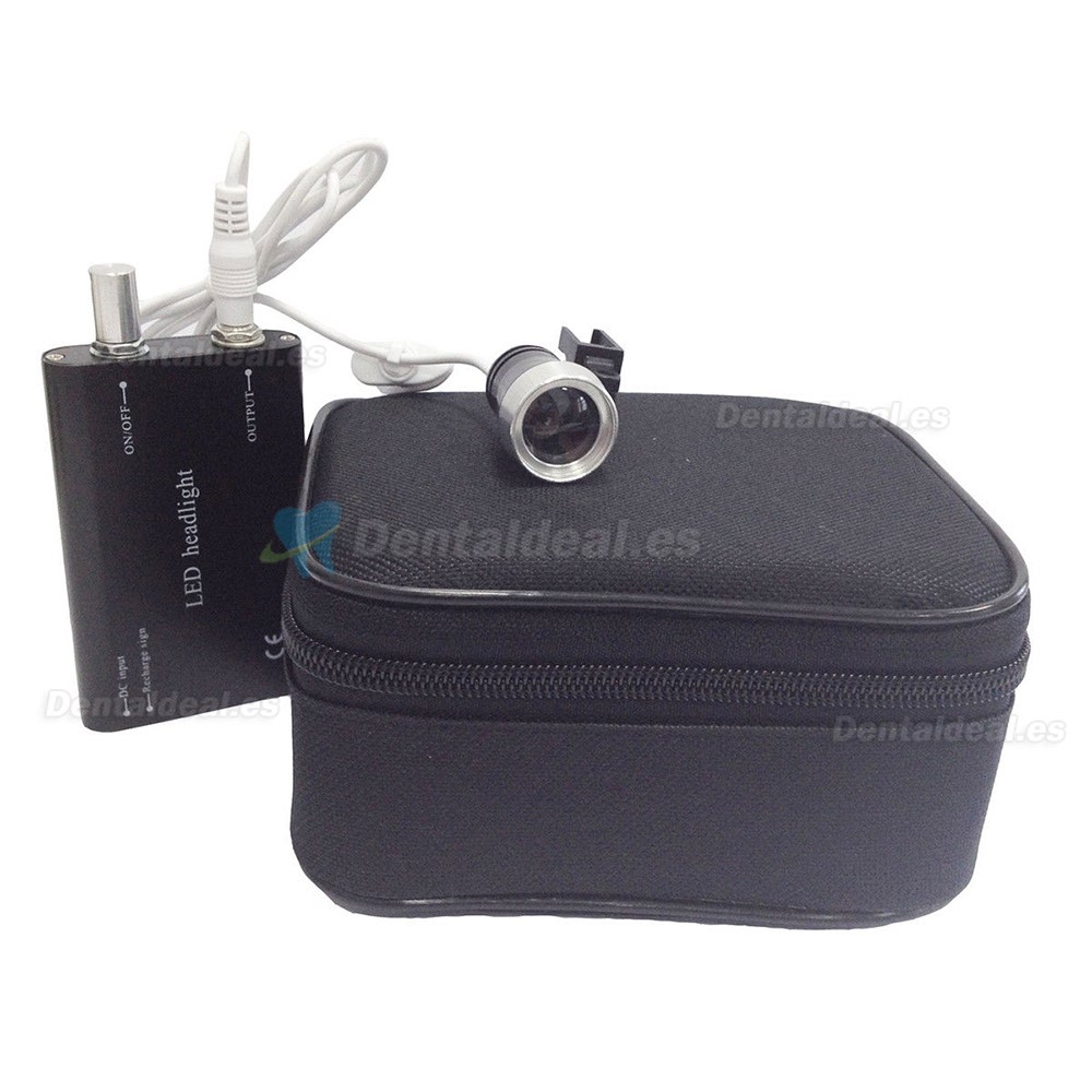 Lintera de cabeza de Hot Dental portátil con LED 3W para uso en cirugía dental con lupa color negro