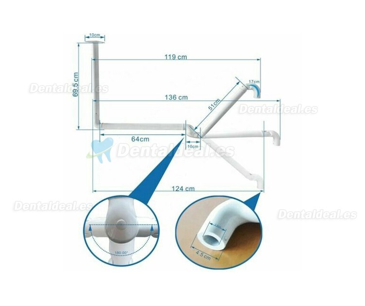 Lámpara de Quirófano Dental de Techo 8 Led con Sensor