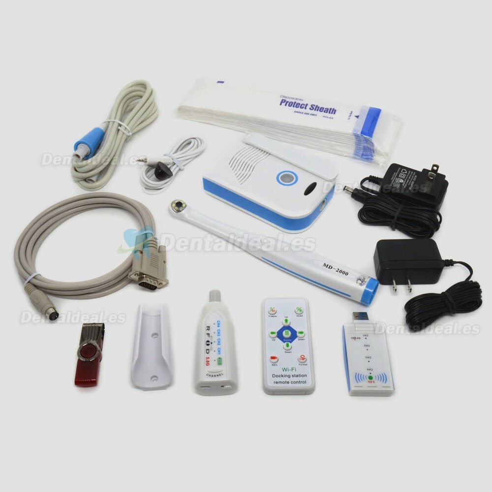 MD2000AW Cámara intraoral inalámbrica WIFI dental 2,0 megapíxeles 1/4 sony CCD