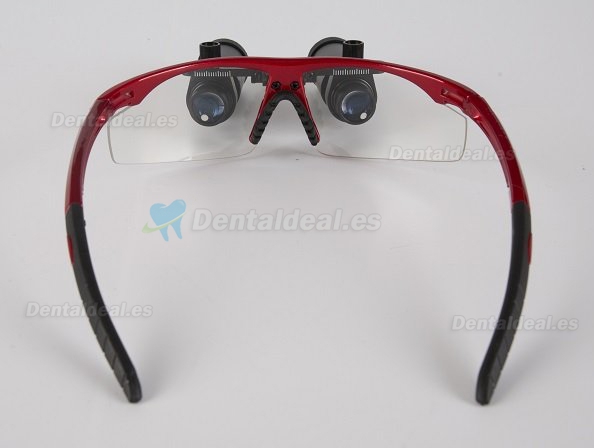 Lupa dental quirúrgica para ENT/Vet (6.0X-R tipo deportivo) color rojo