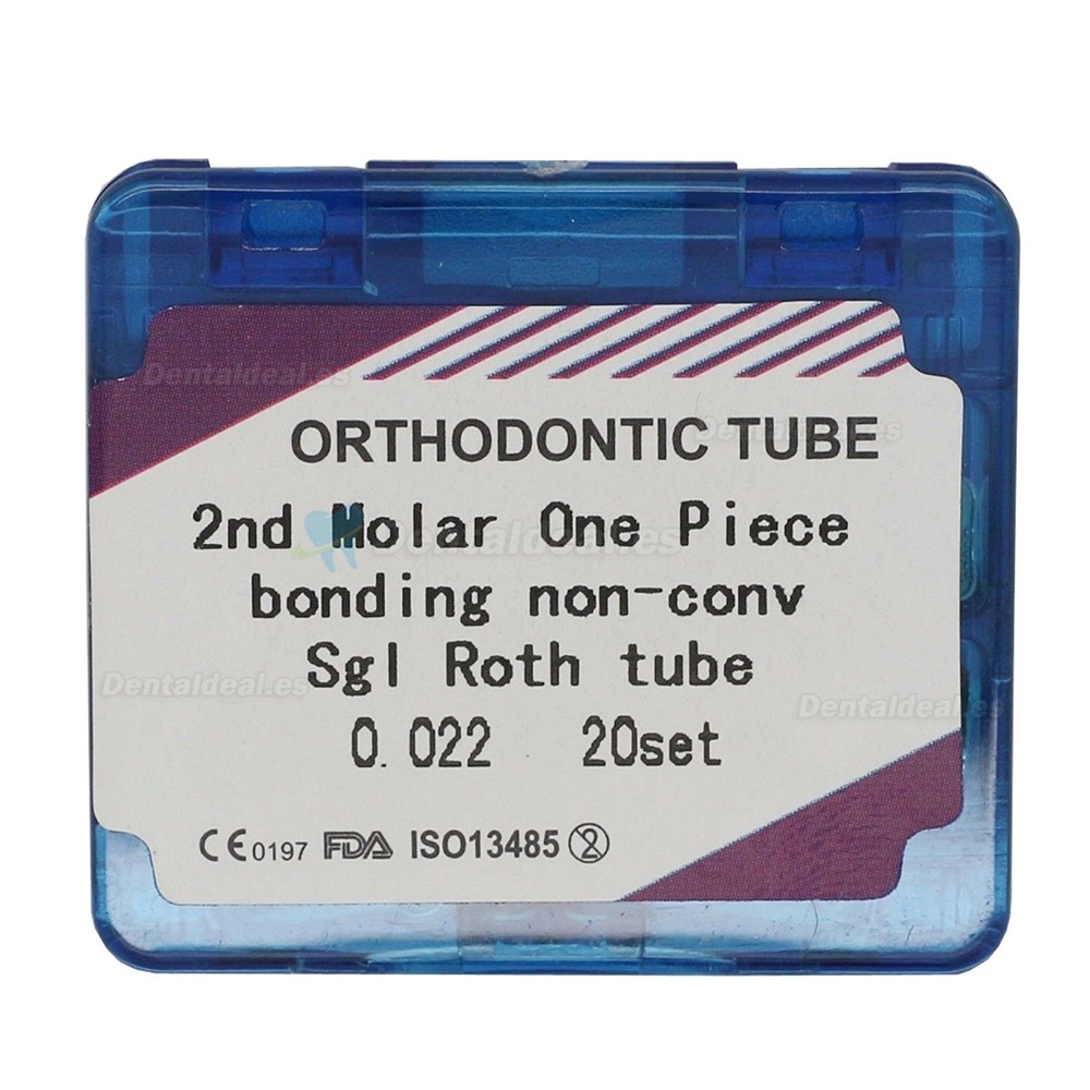 20 sets ortodoncia Monoblock Tubos bucales primera 2º Molar Roth MBT 0,022