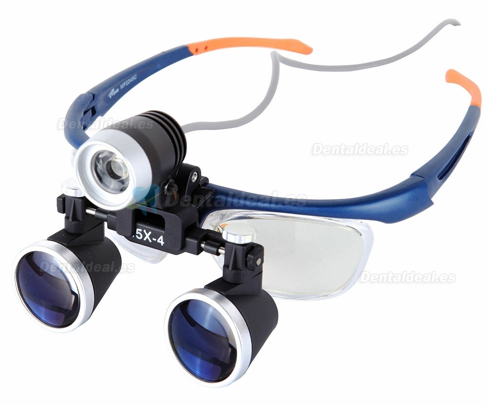 Lupa óptica dental 2.5 x 420 mm con faro LED de 3W