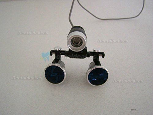 Lupa óptica dental 2.5 x 420 mm con faro LED de 3W