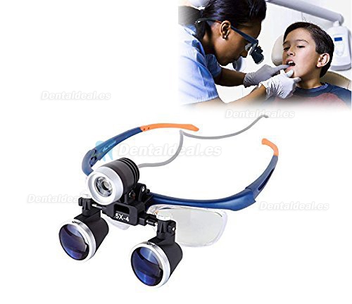 Lupa óptica dental 2.5 x 420 mm con faro LED de 3W