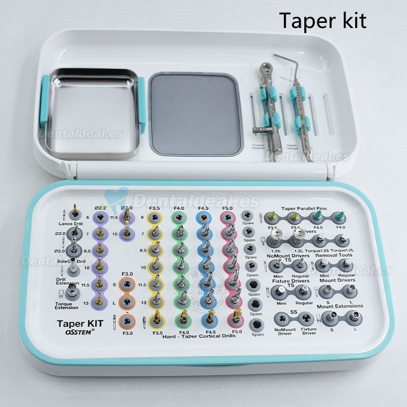 100% Osstem Taper kit de herramientas quirúrgicas para implantes dentales Juego de instrumentos de elevación de senos paranasales