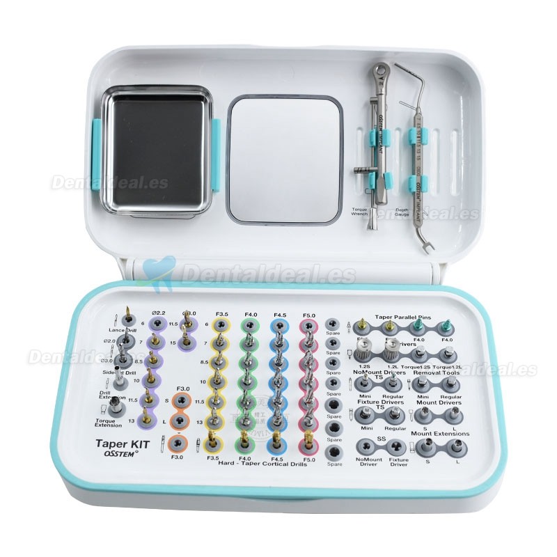 100% Osstem Taper kit de herramientas quirúrgicas para implantes dentales Juego de instrumentos de elevación de senos paranasales