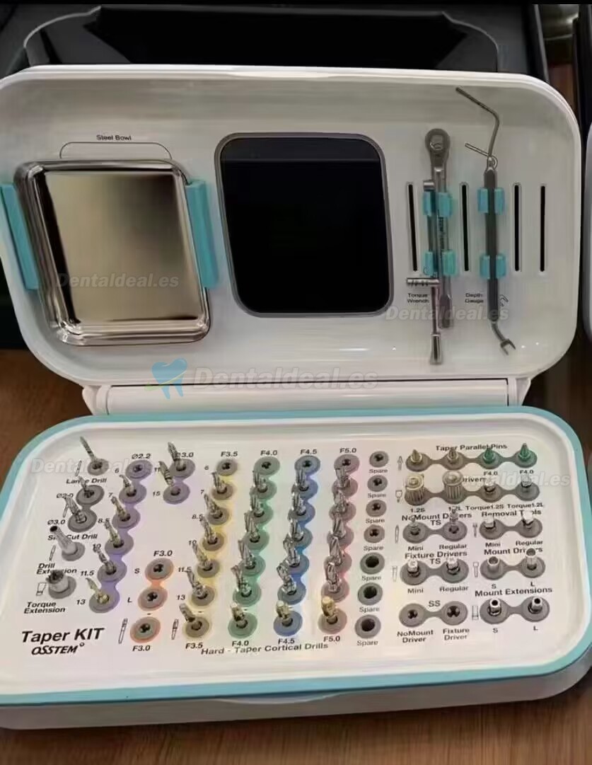 100% Osstem Taper kit de herramientas quirúrgicas para implantes dentales Juego de instrumentos de elevación de senos paranasales