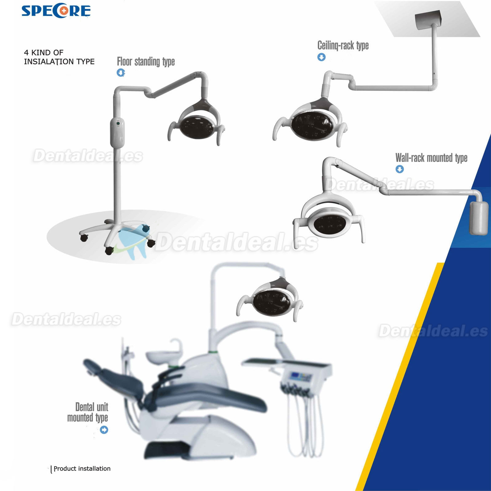 Saab® P106A dental Paciente Luz Oral Luz Planta Permanente (tipo móvil)