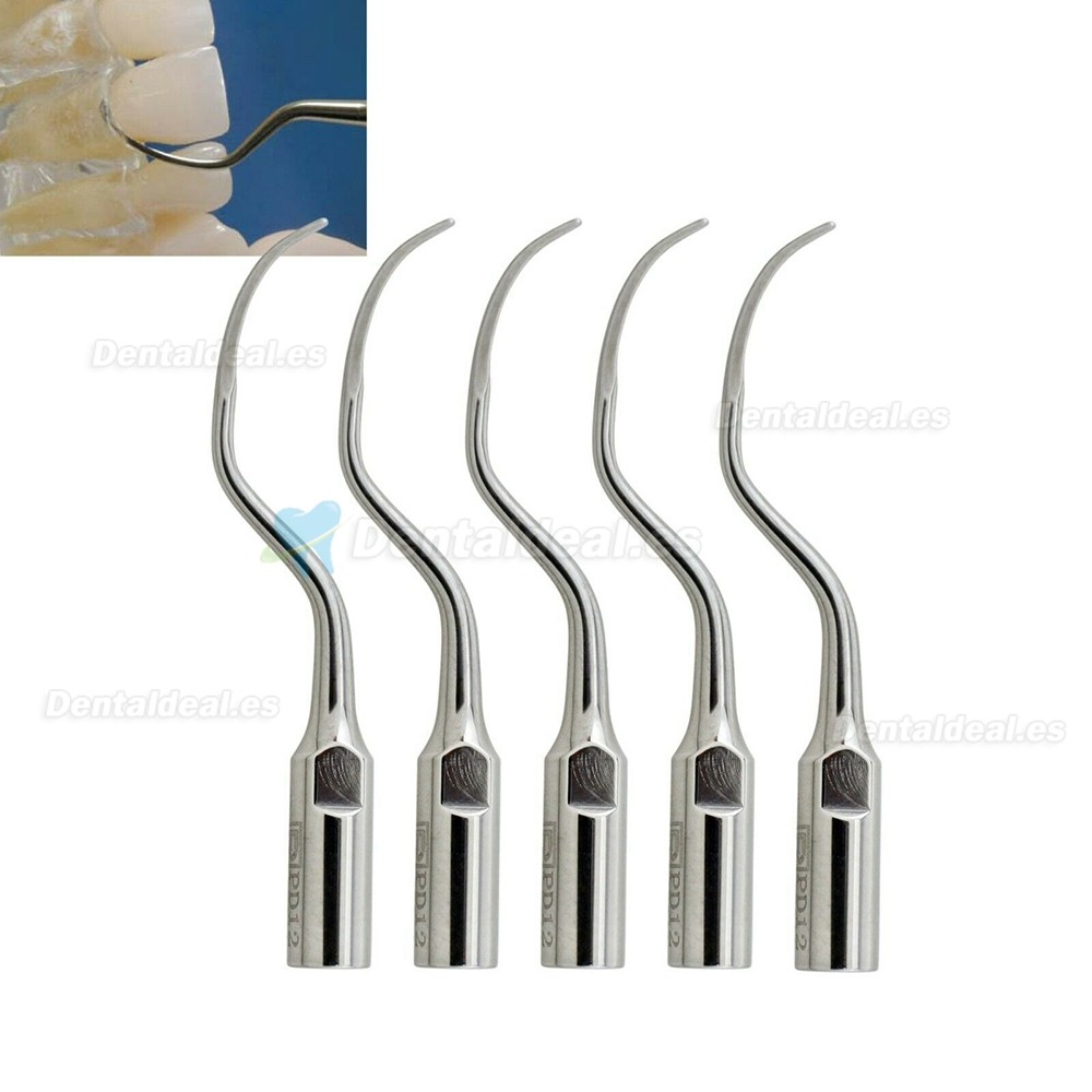 5Pcs PD12 Puntas Ultrasonidos Periodontales Fit Satelec Acteon/ woodpecker DTE Escalador