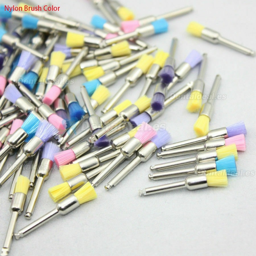 1000 Piezas de nailon dental / goma / cerdas para pulir cepillo pulidor profilaxis copa profilaxis