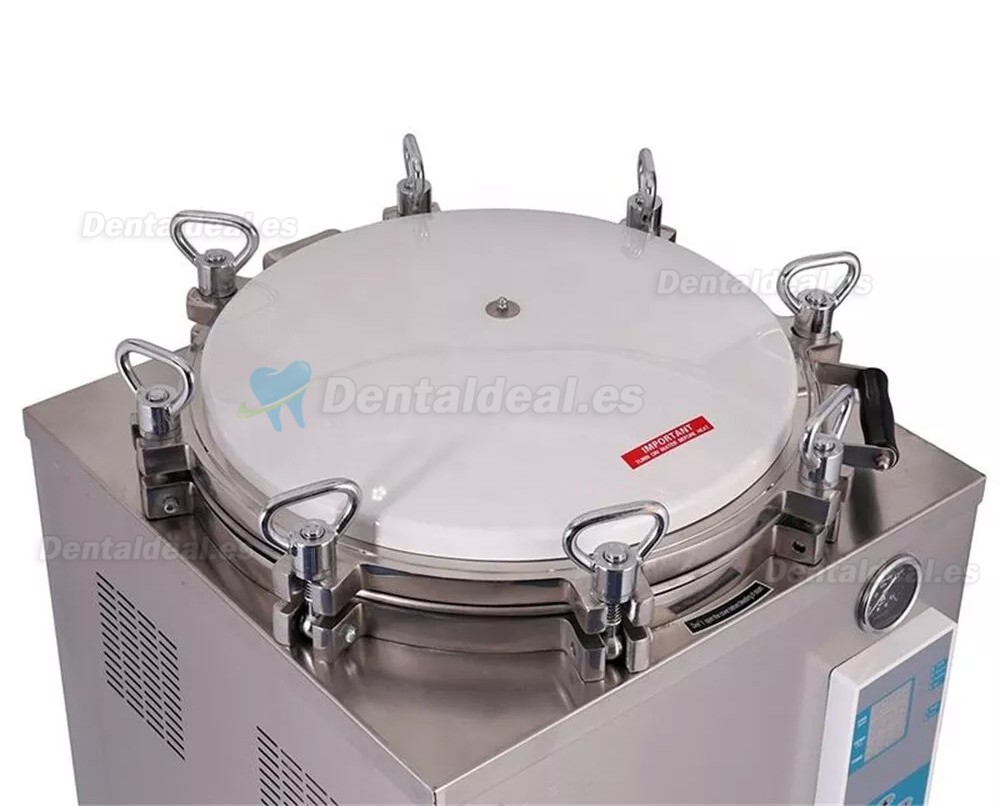 35L-150L Esterilizador automático de vapor vertical de alta presión de gran tamaño (105 ℃-134 ℃)