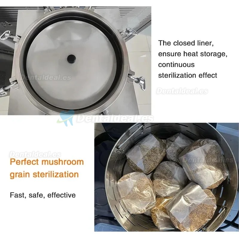 35L-150L Esterilizador automático de vapor vertical de alta presión de gran tamaño (105 ℃-134 ℃)
