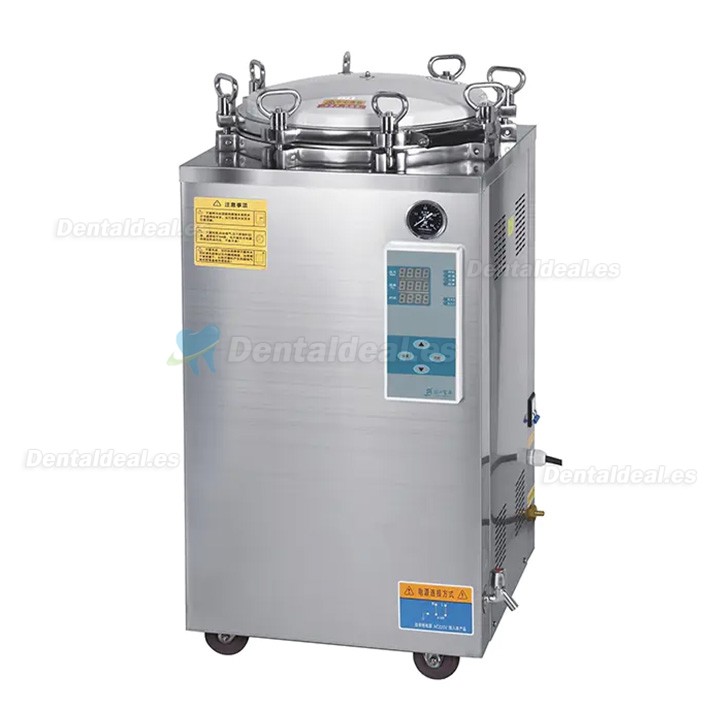 35L-150L Esterilizador automático de vapor vertical de alta presión de gran tamaño (105 ℃-134 ℃)