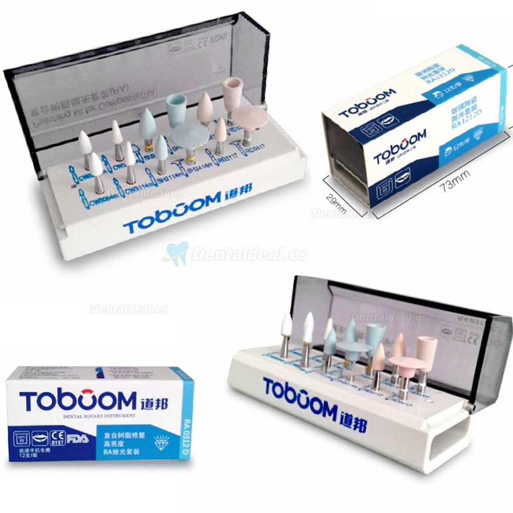 Toboom 12 PCS Compuesto Kit de Pulido Dental RA0312D