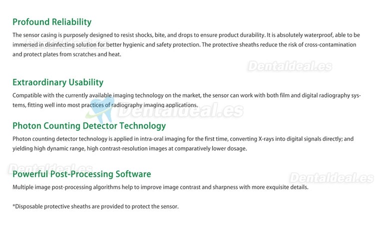 Sensor de Rayos X de Imagen Digital Dental RVG Sistema de Imágenes Intraorales Dentales
