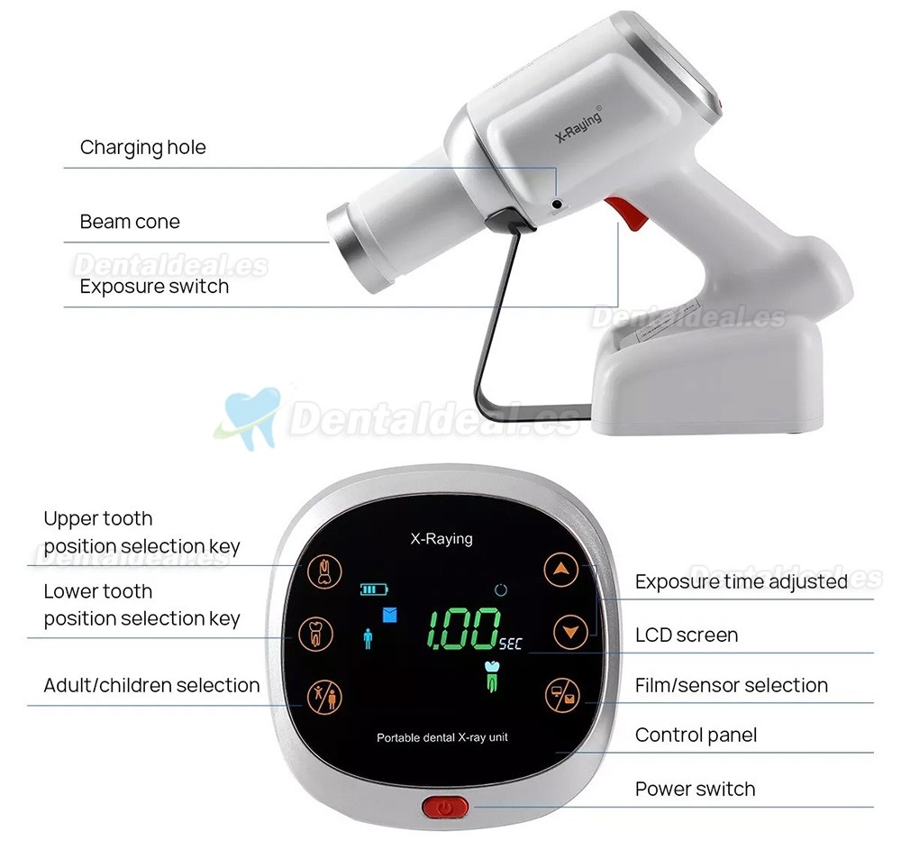 Unidad portátil de rayos X de alta frecuencia dental máquina de imágenes intraorales digitales
