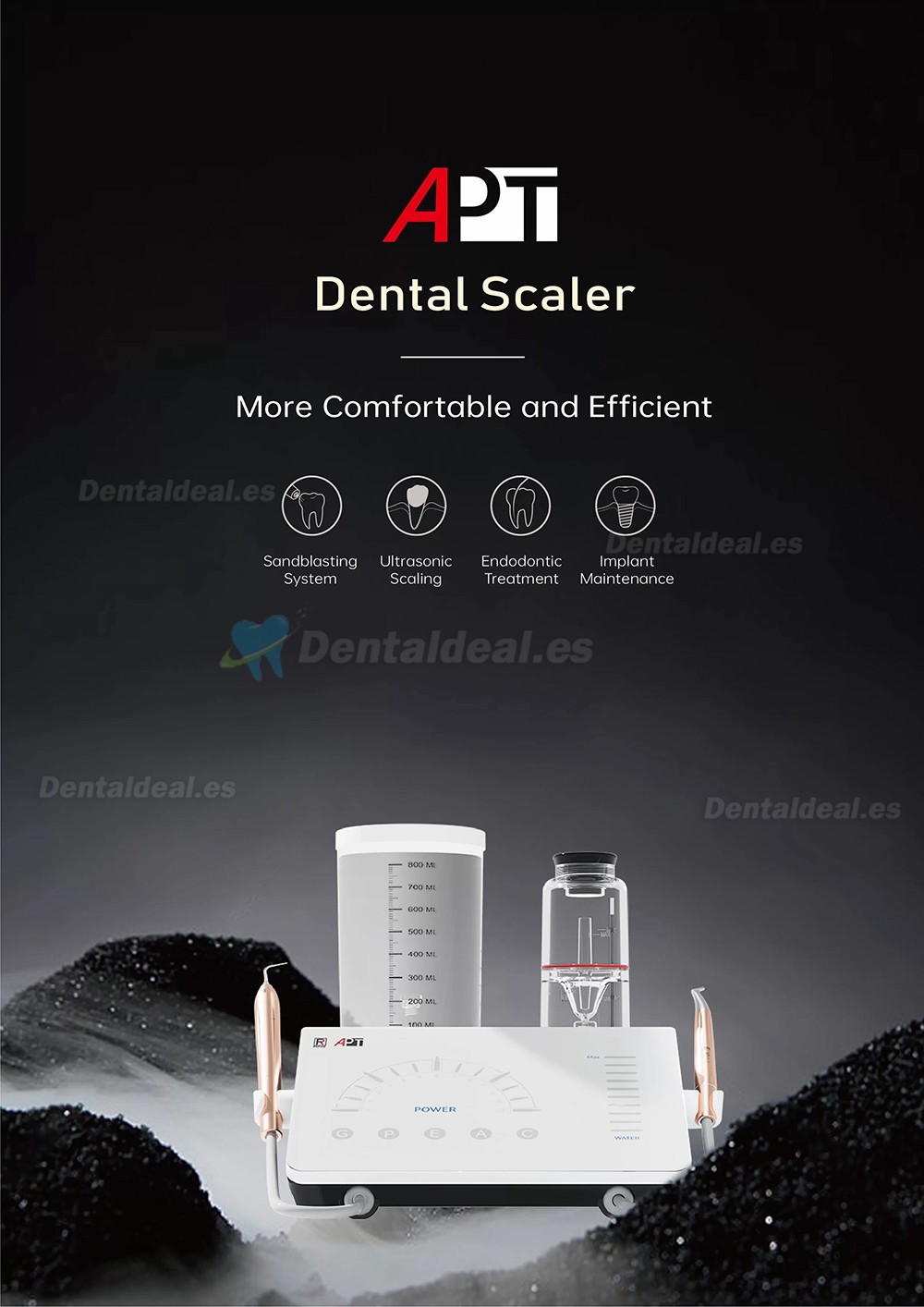 Refine APT 2 in 1 Escalador piezoeléctrico ultrasónico con pulidor de aire pulido profiláctico periodontal