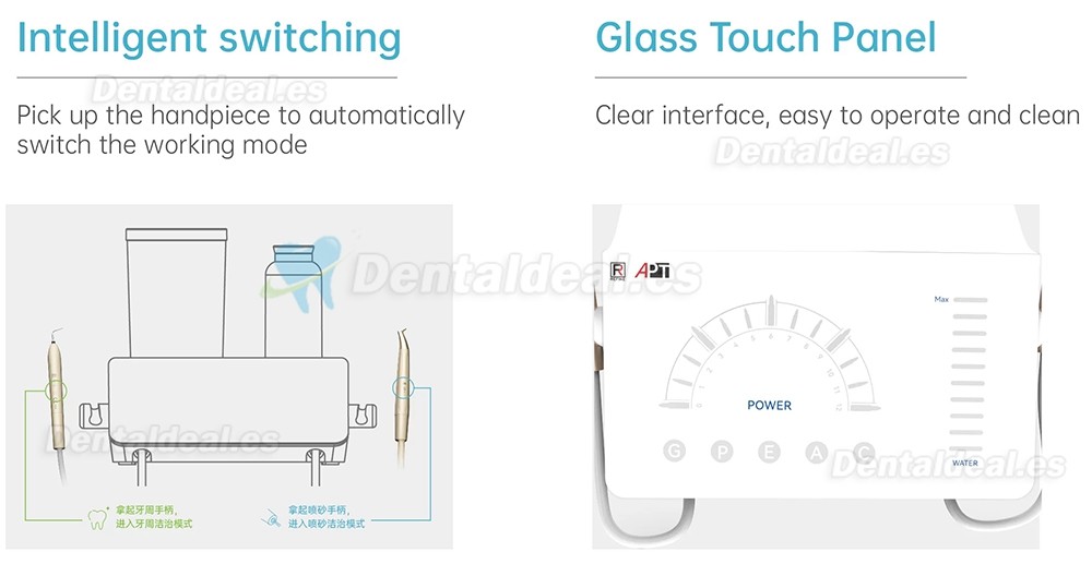 Refine APT 2 in 1 Escalador piezoeléctrico ultrasónico con pulidor de aire pulido profiláctico periodontal