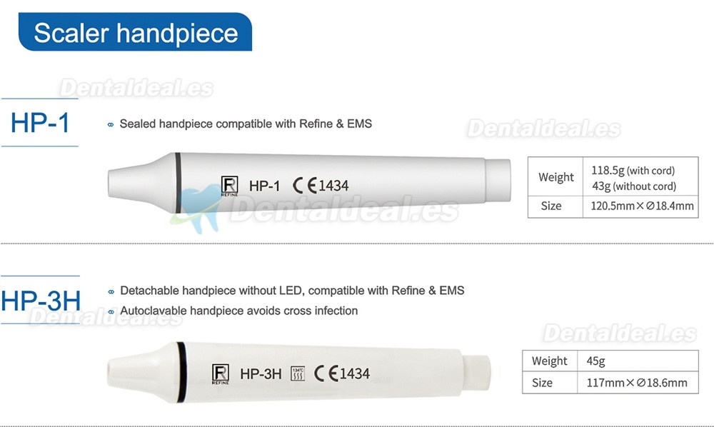 Refine Pieza de Mano Ultrasonidos LED Compatible con Refine & EMS
