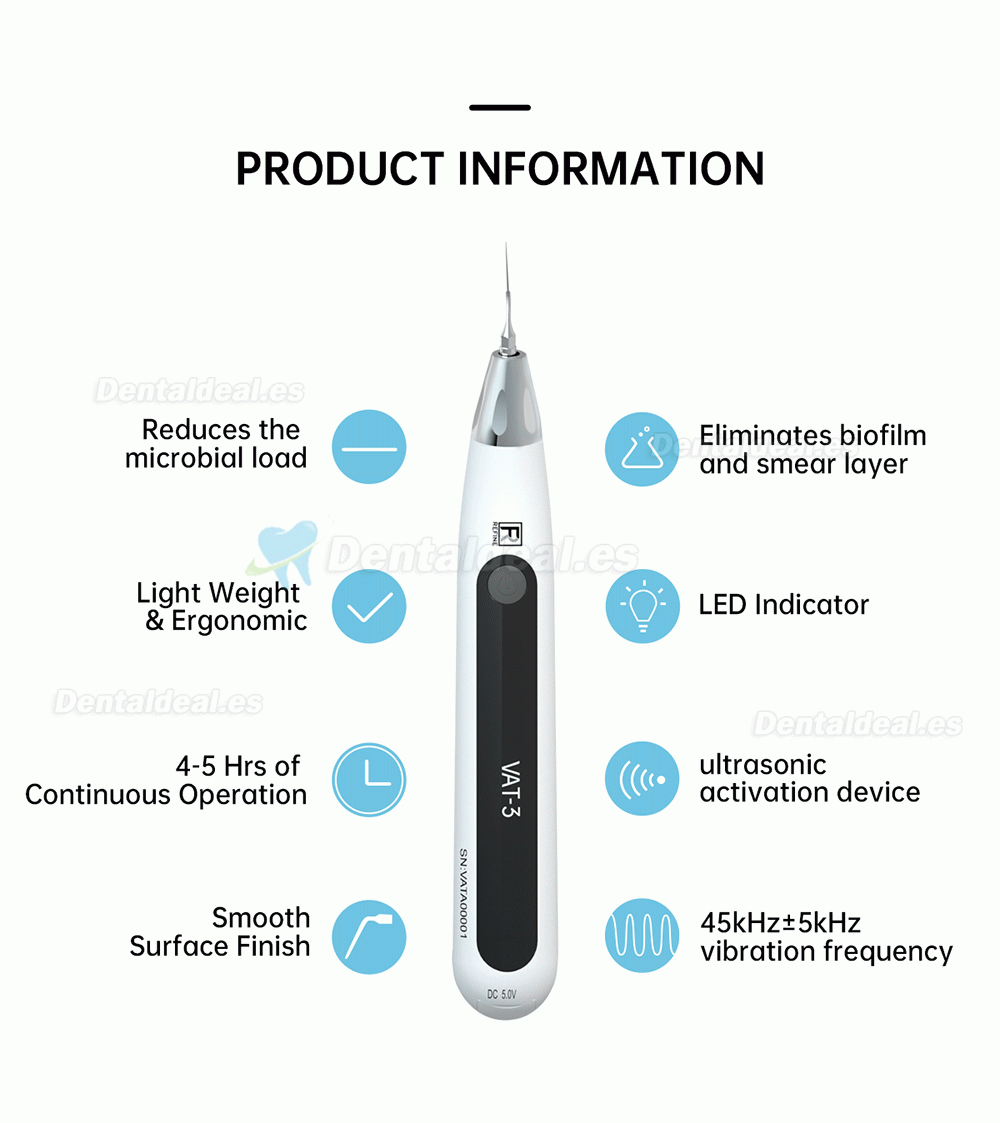 REFINE VAT-3 Endoactivador activador ultrasónico endo irrigador de canal radicular pieza de mano