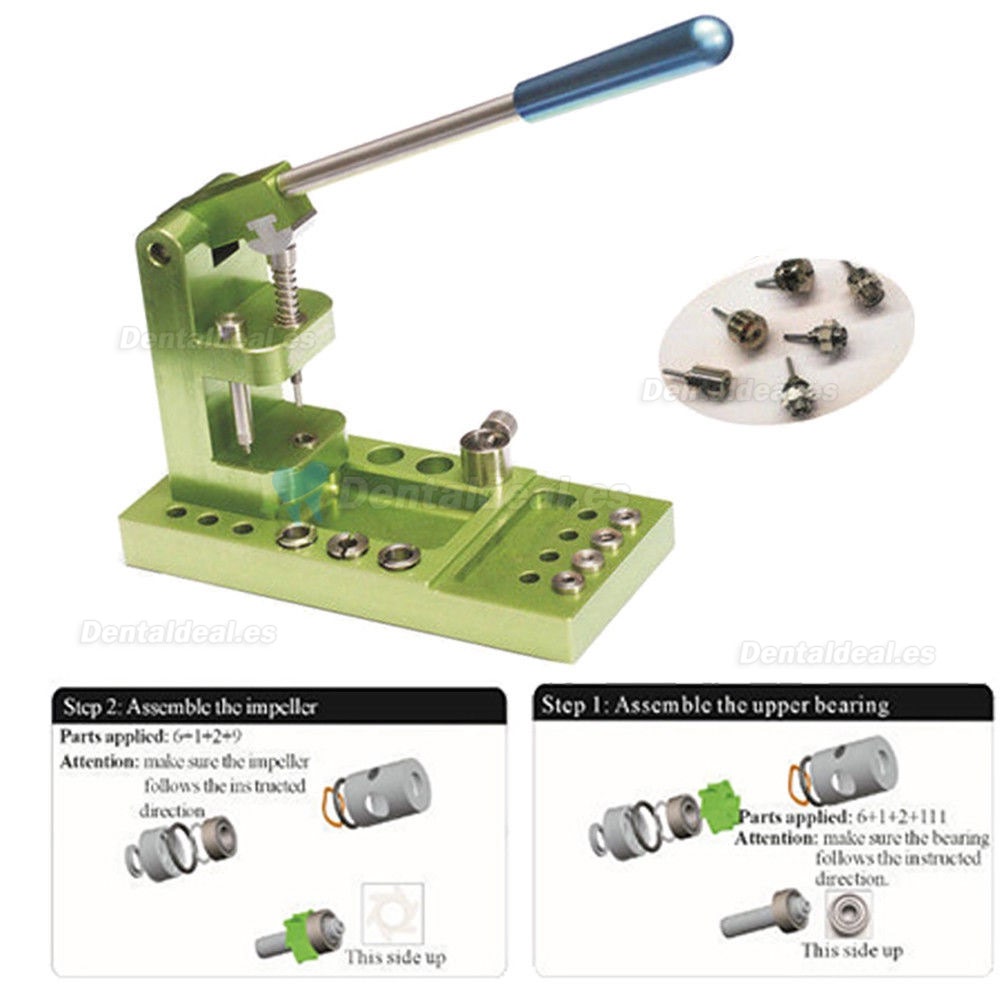 Mantenimiento Piezas de Mano de Alta Velocidad Kit de Herramientas de Prensa Reparación Rodamientos de Turbina