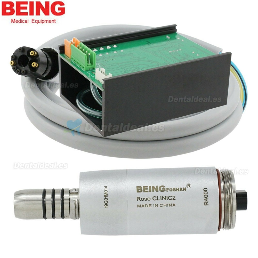 BEING Dental Motor eléctrico incorporado LED + 1: 5 fibra óptica contra ángulo