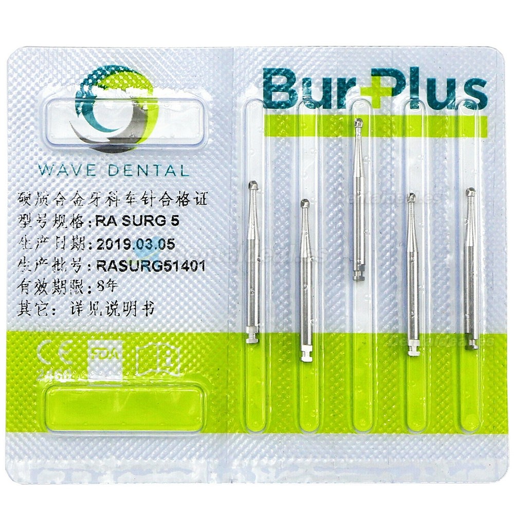 10 Cajas SBT WAVE Dental Pestillo de baja velocidad Fresa redonda Cirugía oral Carburo RA SURG 2 4 5 6 8